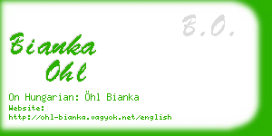 bianka ohl business card