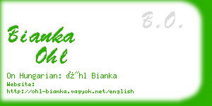 bianka ohl business card